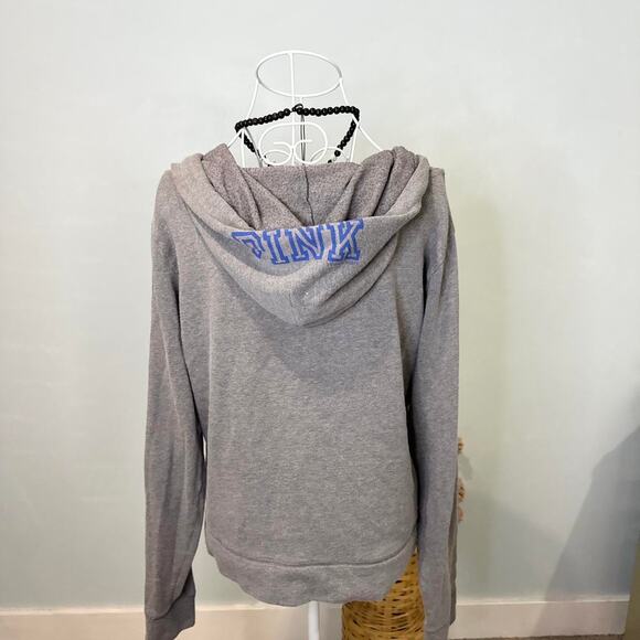 Cute Vintage y2k PINK Colts NFL gray zip up hoodie/sweatshirt - Picture 5 of 6